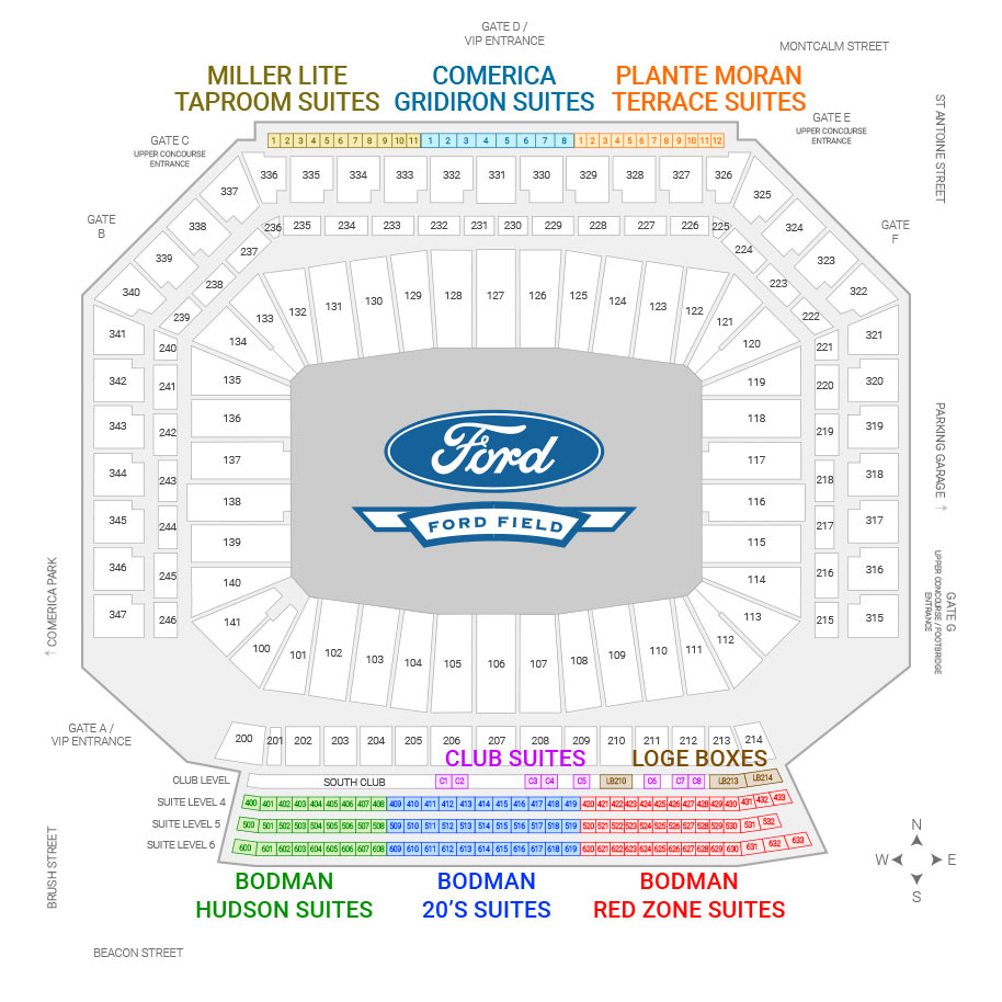 detroit lions skybox tickets